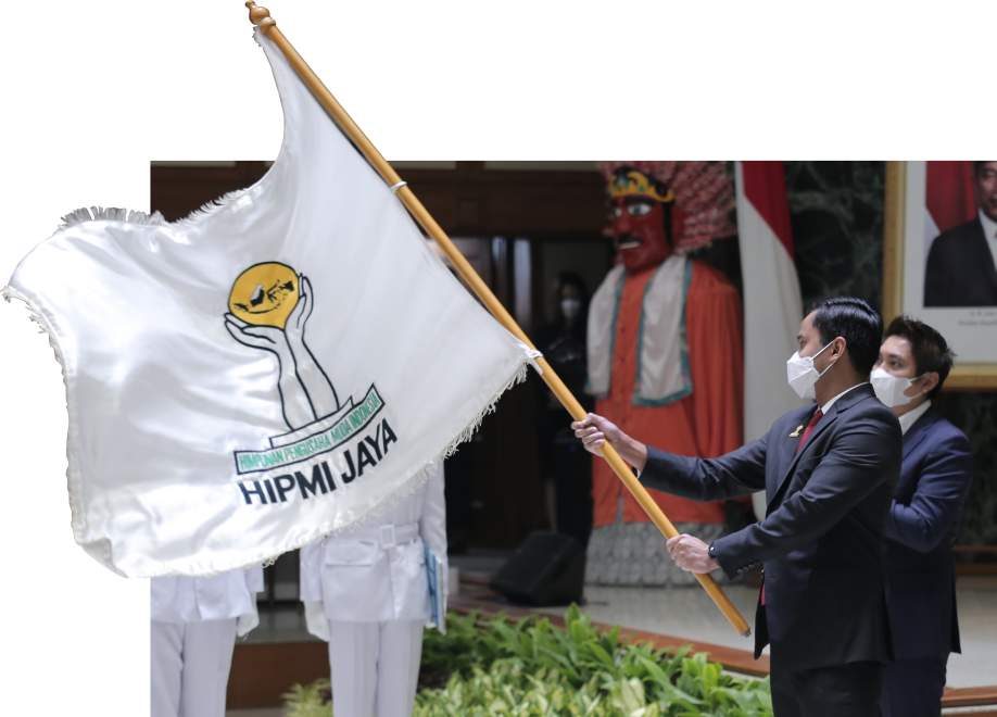 Pengibaran bendera HIPMI Jaya